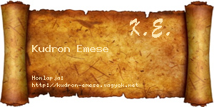 Kudron Emese névjegykártya